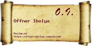Offner Ibolya névjegykártya